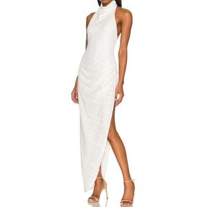 Revolve white dress: REVOLVE SAMBA GOWN IN WHITE SEQUIN, NWT